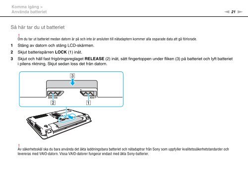 Sony VPCF24A4E - VPCF24A4E Istruzioni per l'uso Svedese