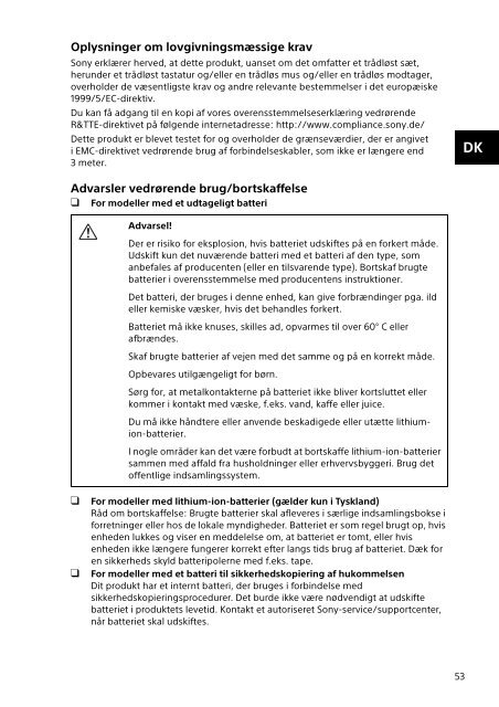 Sony SVE1713D4E - SVE1713D4E Documenti garanzia Finlandese