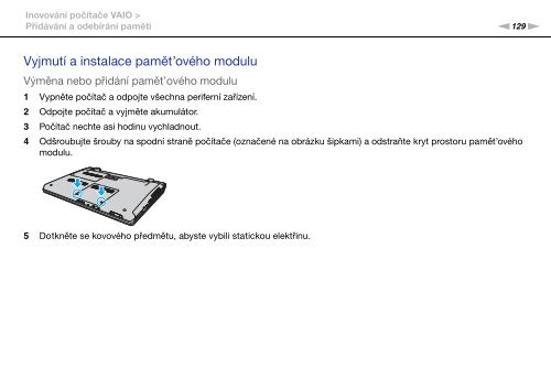 Sony VGN-SR51RF - VGN-SR51RF Istruzioni per l'uso Ceco