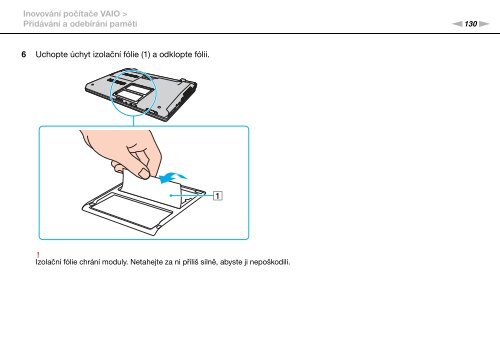 Sony VGN-SR51RF - VGN-SR51RF Istruzioni per l'uso Ceco