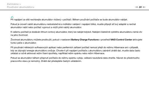 Sony VGN-SR51RF - VGN-SR51RF Istruzioni per l'uso Ceco