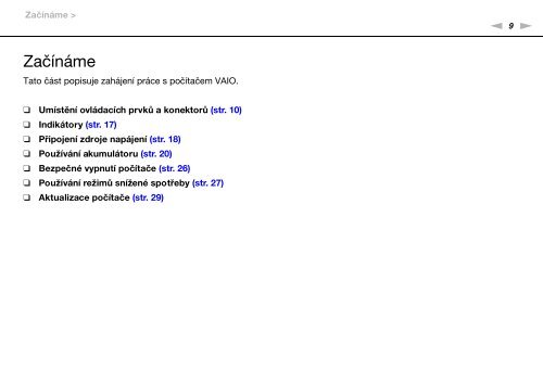 Sony VGN-SR51RF - VGN-SR51RF Istruzioni per l'uso Ceco