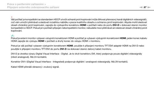 Sony VGN-SR51RF - VGN-SR51RF Istruzioni per l'uso Ceco