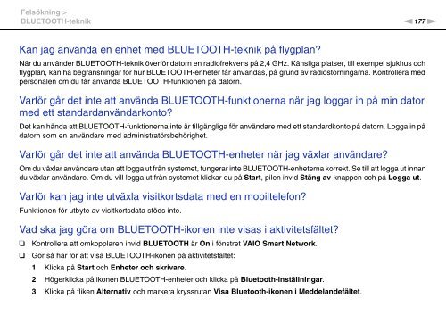 Sony VPCZ23A4R - VPCZ23A4R Istruzioni per l'uso Svedese