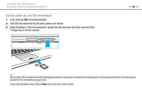 Sony VPCZ23A4R - VPCZ23A4R Istruzioni per l'uso Svedese