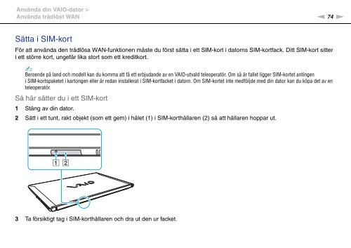 Sony VPCZ23A4R - VPCZ23A4R Istruzioni per l'uso Svedese