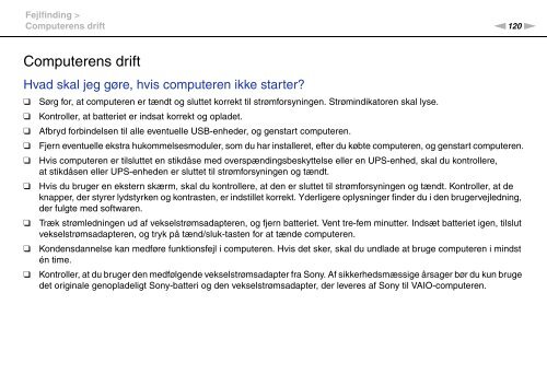 Sony VPCEA2S1R - VPCEA2S1R Istruzioni per l'uso Danese