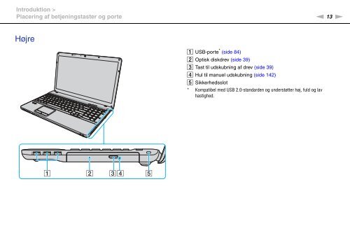 Sony VPCEA2S1R - VPCEA2S1R Istruzioni per l'uso Danese