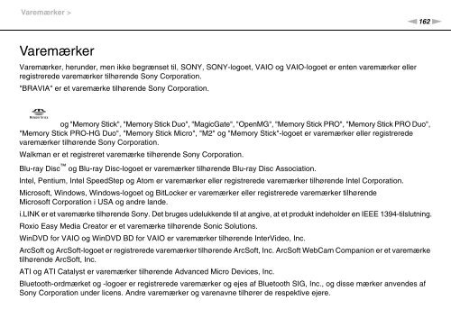 Sony VPCEA2S1R - VPCEA2S1R Istruzioni per l'uso Danese