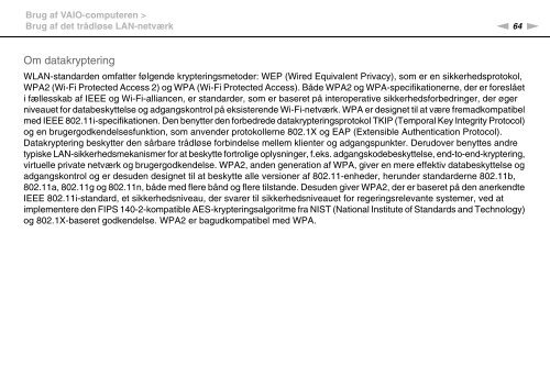 Sony VPCEA2S1R - VPCEA2S1R Istruzioni per l'uso Danese