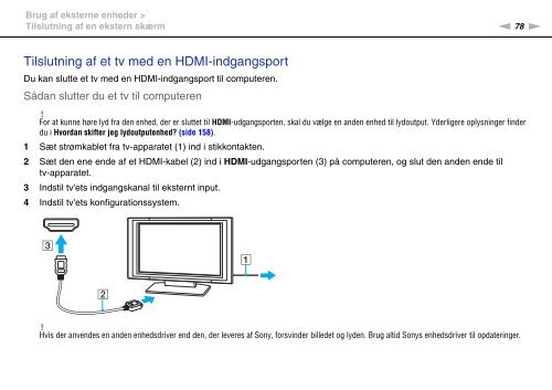 Sony VPCEA2S1R - VPCEA2S1R Istruzioni per l'uso Danese