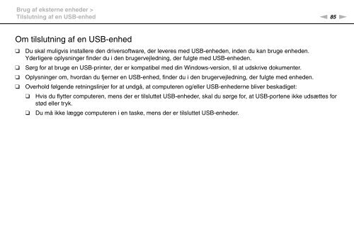 Sony VPCEA2S1R - VPCEA2S1R Istruzioni per l'uso Danese