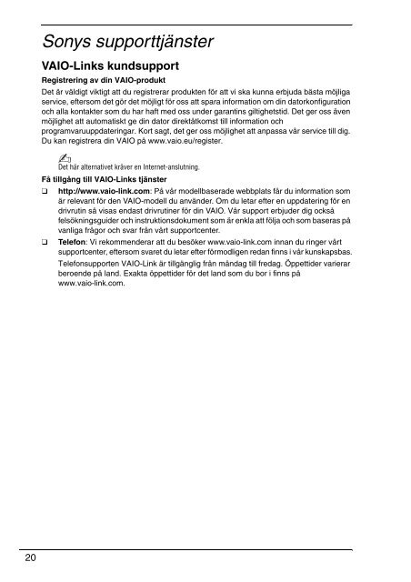 Sony VPCL12M1R - VPCL12M1R Documenti garanzia Danese