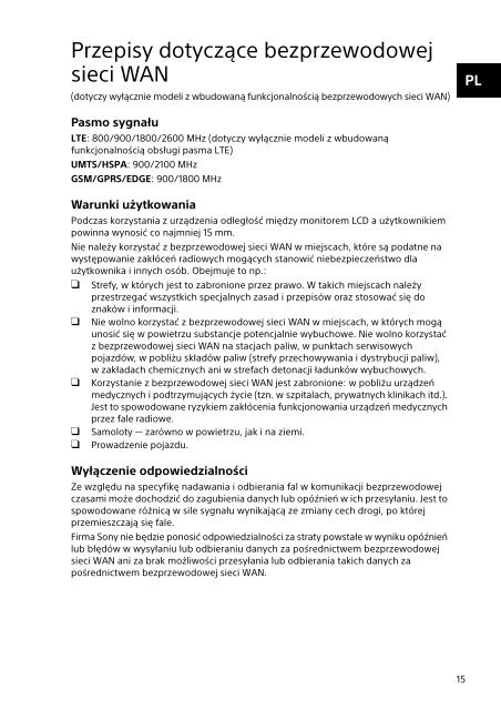 Sony VPCEJ1M1E - VPCEJ1M1E Documenti garanzia Russo
