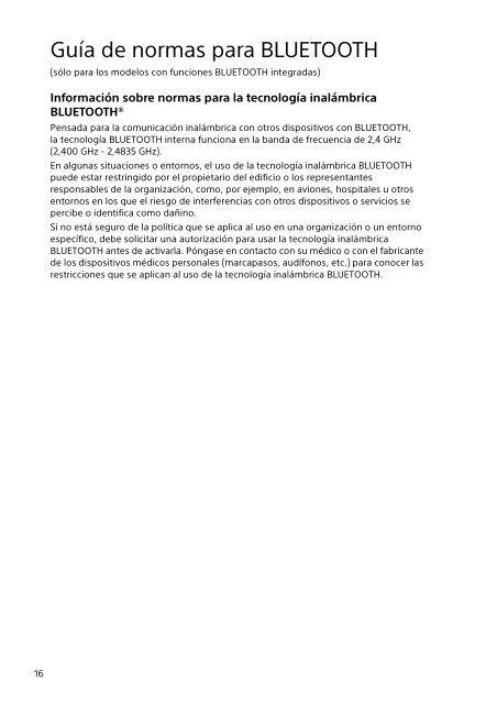 Sony VPCSA2Z9E - VPCSA2Z9E Documenti garanzia Spagnolo