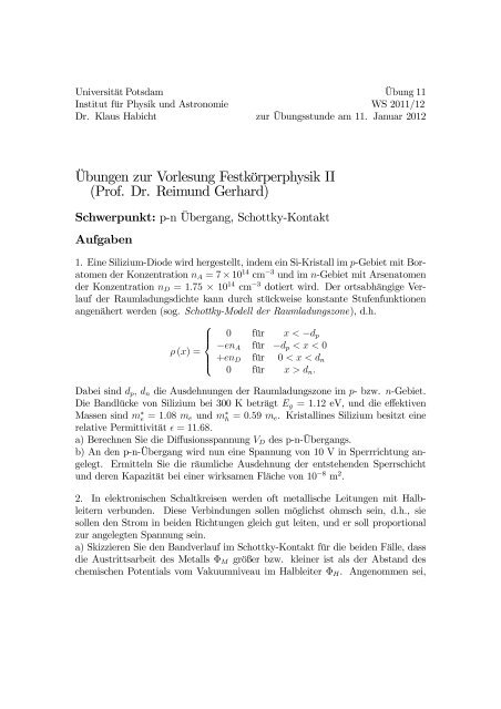 Übung 11 (PDF-Datei) zur Übungsstunde am 11 - Helmholtz ...