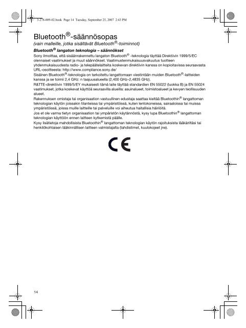 Sony VGN-TZ2RMN - VGN-TZ2RMN Documenti garanzia Svedese