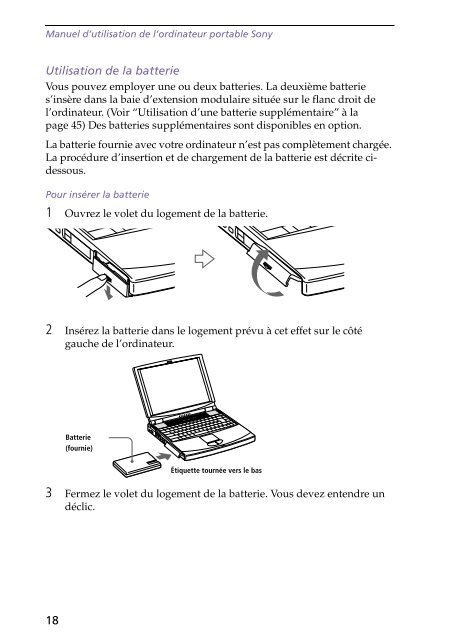 Sony PCG-F250 - PCG-F250 Istruzioni per l'uso Francese