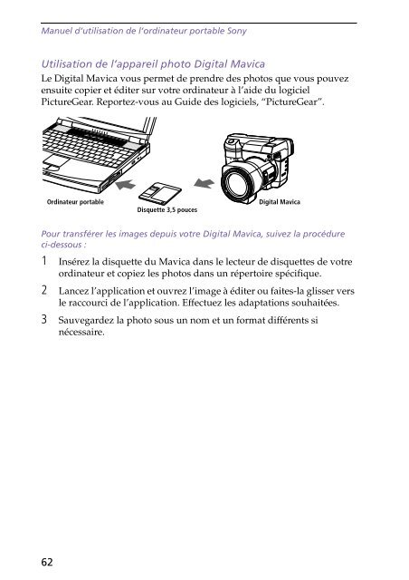 Sony PCG-F250 - PCG-F250 Istruzioni per l'uso Francese