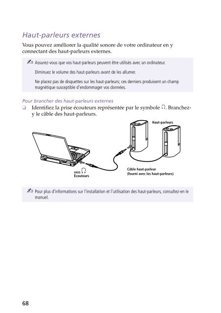 Sony PCG-F250 - PCG-F250 Istruzioni per l'uso Francese