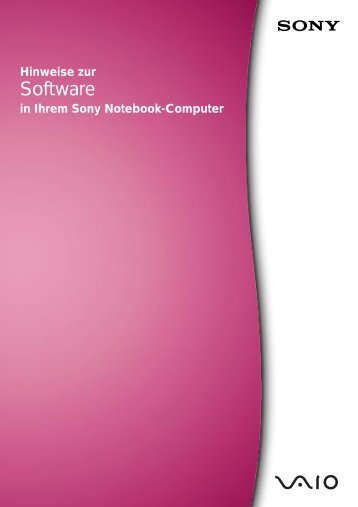 Sony PCG-F250 - PCG-F250 Manuale software Tedesco