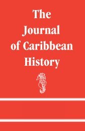 The Journal of Caribbean History - The University of the West Indies ...