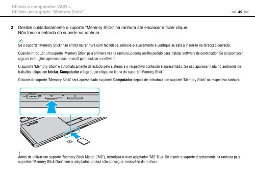 Sony VPCF12E1R - VPCF12E1R Istruzioni per l'uso Portoghese