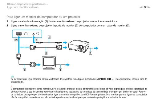 Sony VPCF12E1R - VPCF12E1R Istruzioni per l'uso Portoghese