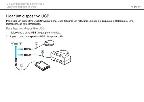 Sony VPCF12E1R - VPCF12E1R Istruzioni per l'uso Portoghese