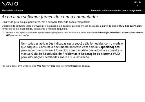 Sony PCG-K315S - PCG-K315S Manuale software Portoghese