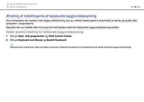 Sony VPCSE1X1R - VPCSE1X1R Istruzioni per l'uso Danese