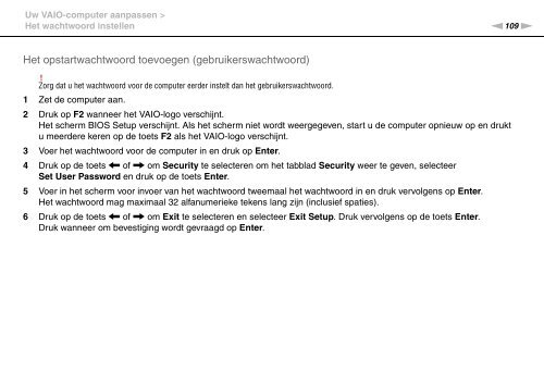 Sony VPCS11C5E - VPCS11C5E Istruzioni per l'uso Olandese