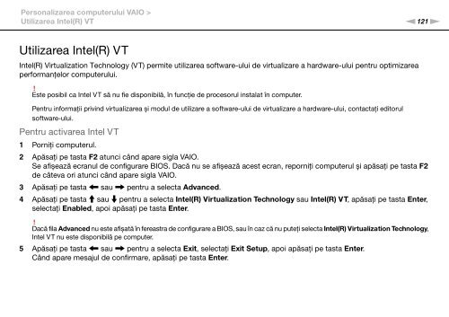 Sony VPCS13S8R - VPCS13S8R Istruzioni per l'uso Rumeno