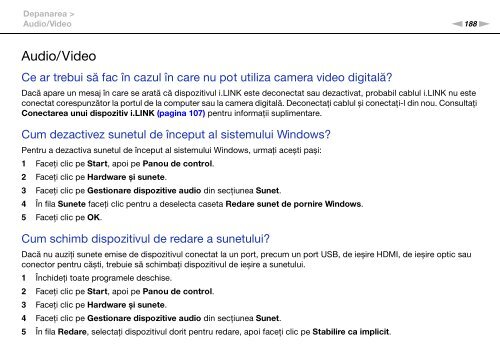 Sony VPCS13S8R - VPCS13S8R Istruzioni per l'uso Rumeno