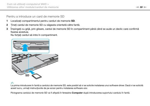 Sony VPCS13S8R - VPCS13S8R Istruzioni per l'uso Rumeno