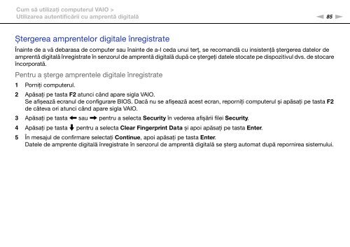 Sony VPCS13S8R - VPCS13S8R Istruzioni per l'uso Rumeno