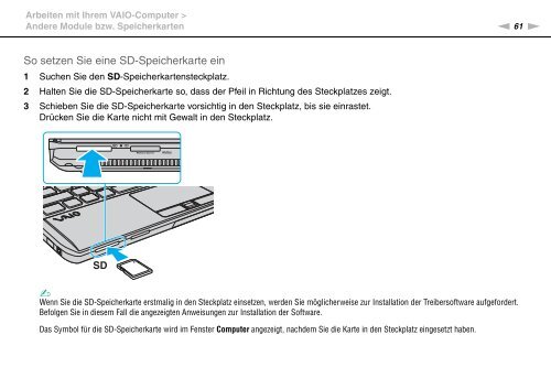 Sony VPCS13S8R - VPCS13S8R Istruzioni per l'uso Tedesco