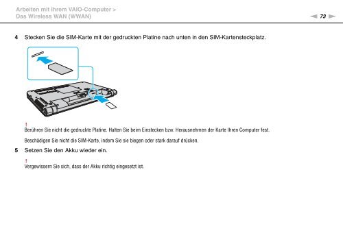 Sony VPCS13S8R - VPCS13S8R Istruzioni per l'uso Tedesco