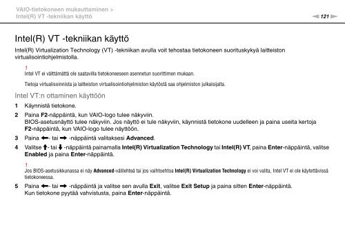 Sony VPCS13S8R - VPCS13S8R Istruzioni per l'uso Finlandese