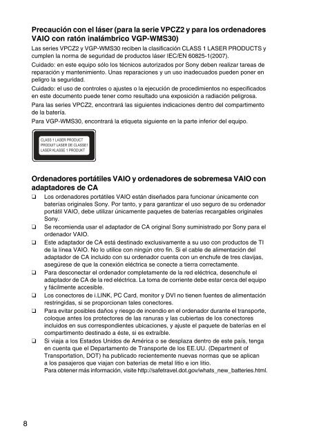 Sony VPCEJ3T1E - VPCEJ3T1E Documenti garanzia Spagnolo