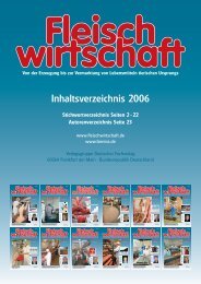 Inhaltsverzeichnis 2006 - Allgemeine Fleischer Zeitung