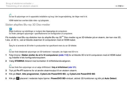 Sony VPCSB1B9E - VPCSB1B9E Istruzioni per l'uso Danese