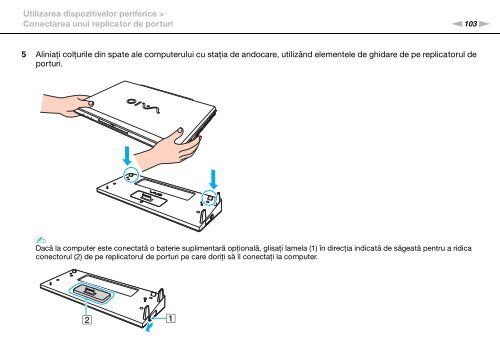 Sony VPCSB1B9E - VPCSB1B9E Istruzioni per l'uso Rumeno