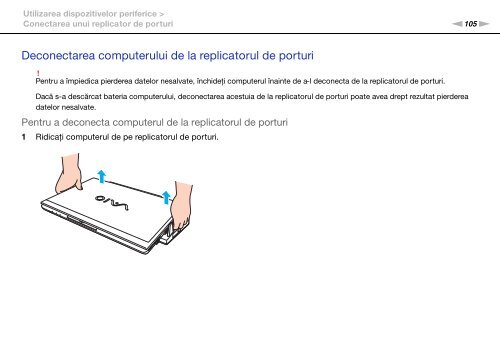 Sony VPCSB1B9E - VPCSB1B9E Istruzioni per l'uso Rumeno