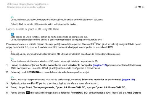 Sony VPCSB1B9E - VPCSB1B9E Istruzioni per l'uso Rumeno