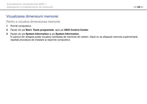 Sony VPCSB1B9E - VPCSB1B9E Istruzioni per l'uso Rumeno