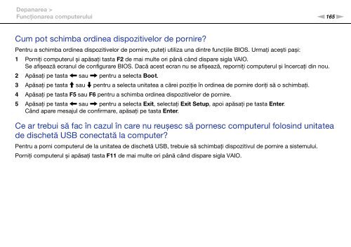 Sony VPCSB1B9E - VPCSB1B9E Istruzioni per l'uso Rumeno