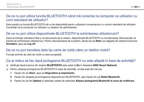 Sony VPCSB1B9E - VPCSB1B9E Istruzioni per l'uso Rumeno