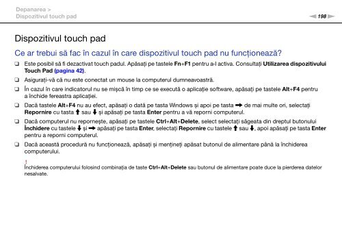 Sony VPCSB1B9E - VPCSB1B9E Istruzioni per l'uso Rumeno