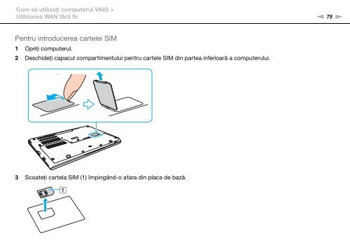 Sony VPCSB1B9E - VPCSB1B9E Istruzioni per l'uso Rumeno